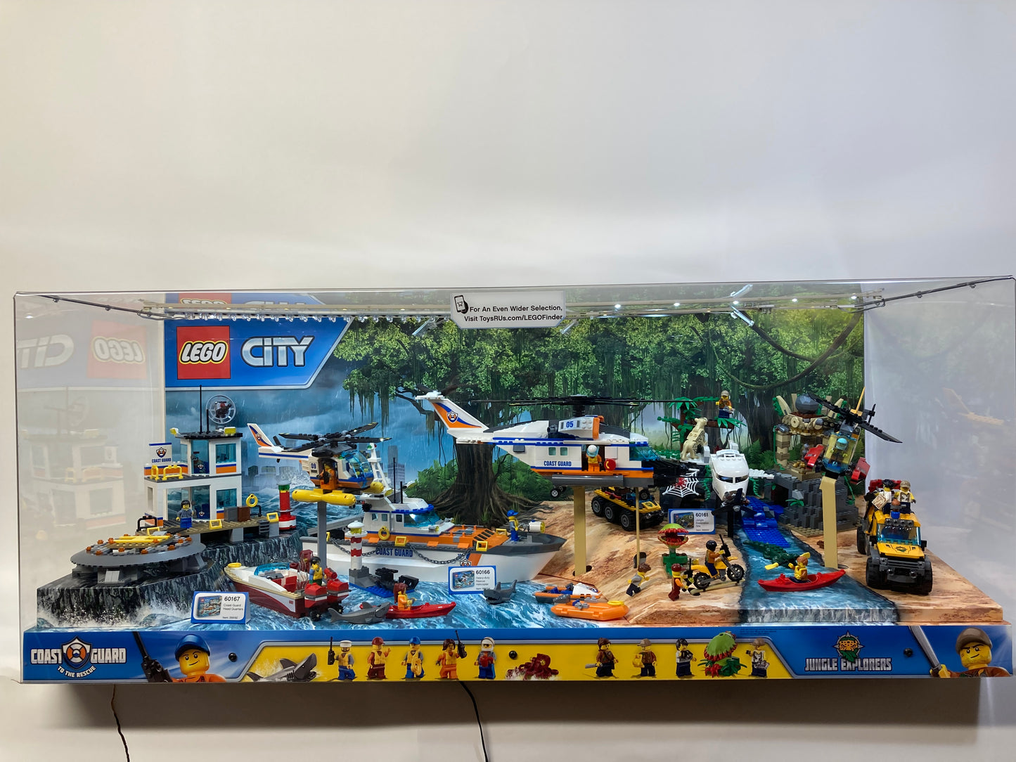 LEGO® City Coast Guard/Jungle 60167, 60166, & 60161 Store Display